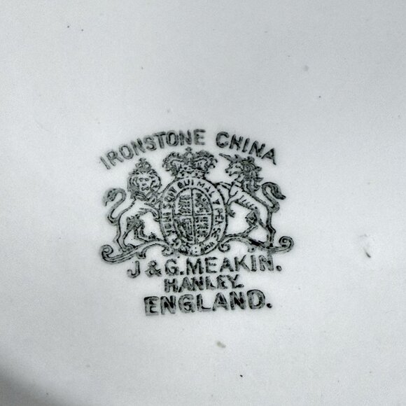 Antique J & G Meakin Ironstone Chamber Pot White Embossed Floral England 1800s - Picture 9 of 12